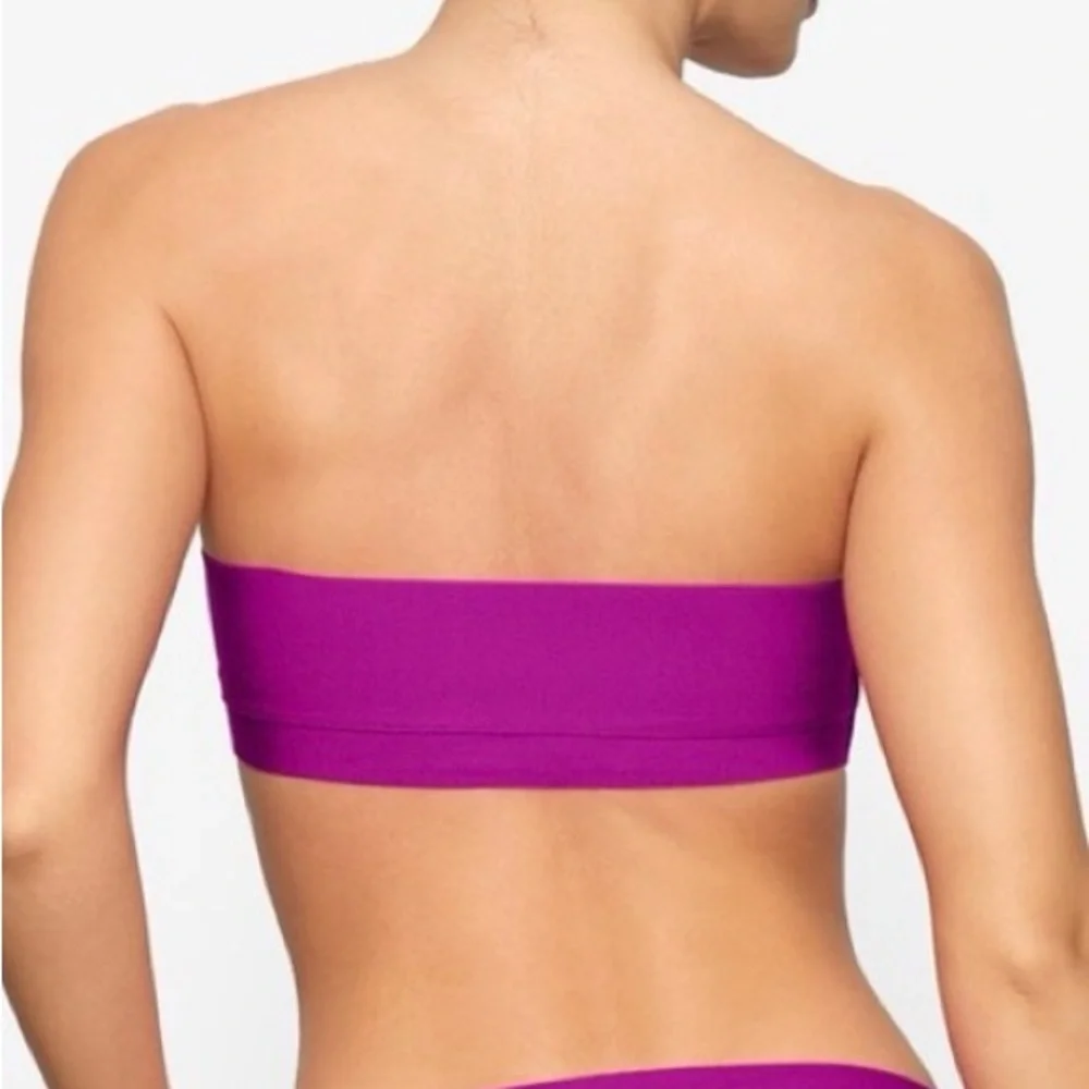 ✨ SKIMS Knit Swim Bandeau Bikini Top | Lollipop | Size XS | NWOT